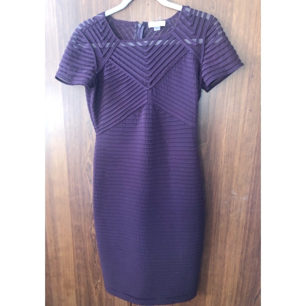 Calvin Klein Purple Grape Texturized Dress